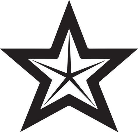 Hand Drawn Vintage Star Logo In Flat Style 24959027 Png