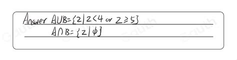 Solved Union And Intersection Of Intervals The Sets A And B Are