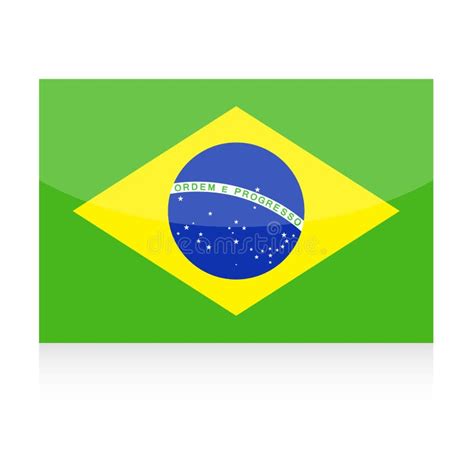 Icono Del Vector De La Bandera Del Brasil Stock De Ilustraci N