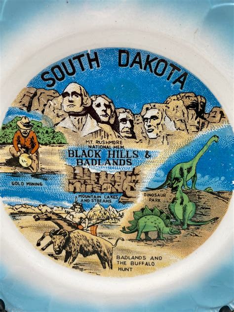 South Dakota Souvenir Plate Etsy