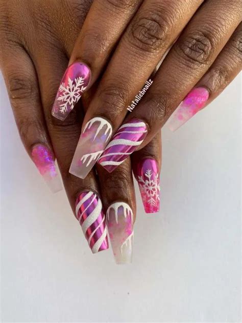 30 Beautiful January Nails Ideas Winter Short Acrylic Nails Sweater