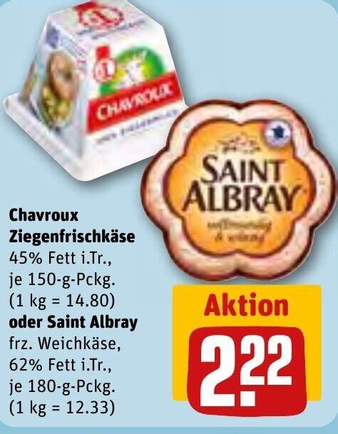 Chavroux Ziegenfrischkäse 150 g Pckg oder Saint Albray 180 g Pckg