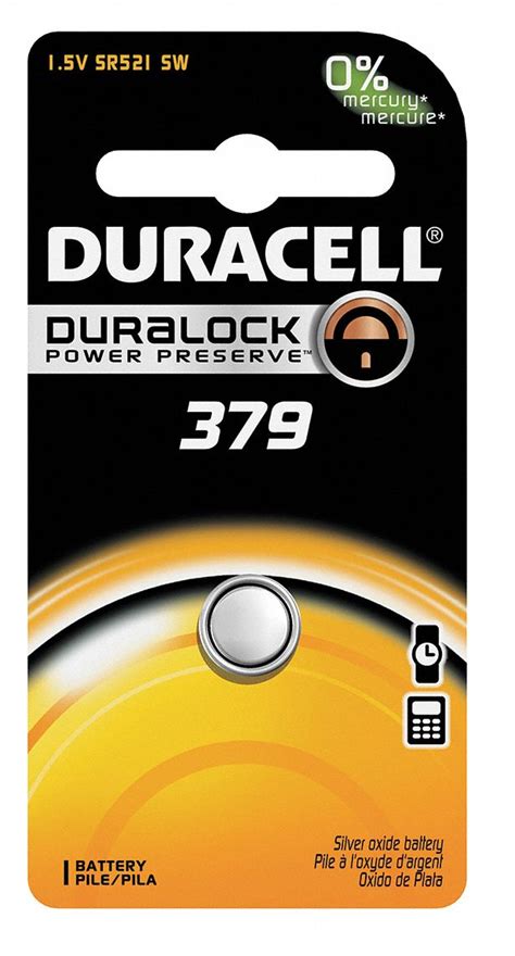 DURACELL 379 Battery Size Silver Oxide Button Cell Battery 2HYN9