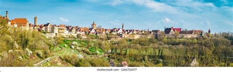 Panoramic View Medieval Town Rothenburg Ob Stock Photo 1365725477 ...