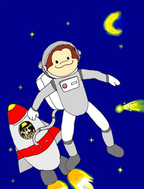 Curious George in Space by Wondachue on DeviantArt