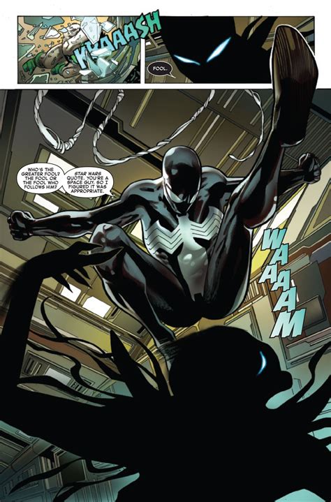 Exclusive Peter Parker Swings Into Battle Against Mr E In Symbiote