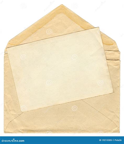 Vintage Old Envelope Stock Image Image Of Open Frame 19213305