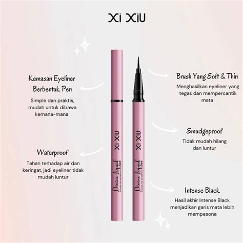 Jual Xi Xiu Mascara Lovely Black Pen Winged Stamp 2in1 Eyeliner