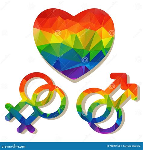 Gay Symbol And Heart Stock Vector Illustration Of Conceptual