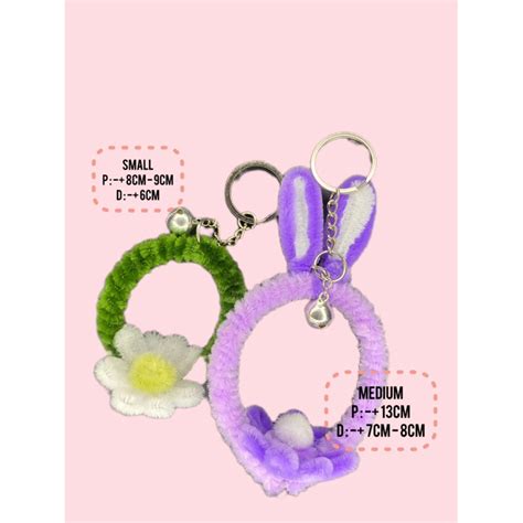 Jual Gantungan Kunci Ganci Varian Moon Kawat Bulu Pipe Cleaner