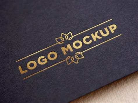 3d gold logo mockup - surfingjes