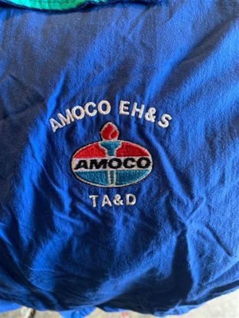 Vintage Mans Amoco Gas Station Jacket Size Large No Rips Or Etsy