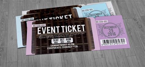 Ticket Design 20 Creative Examples And Templates Ticket Template