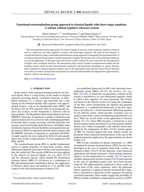 PDF Functional Renormalization Group Approach To Classical Liquids