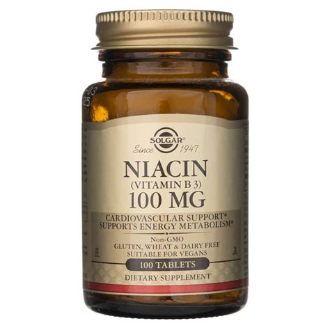 Solgar Niacin (Vitamin B3) 100 mg - 100 Tablets – Medpak