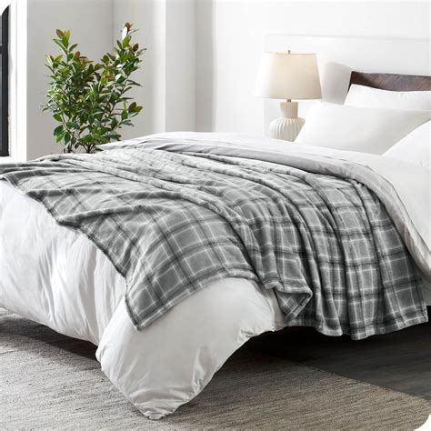 Amazon.com: Bare Home Fleece Blanket - King Blanket - Tartan Plaid