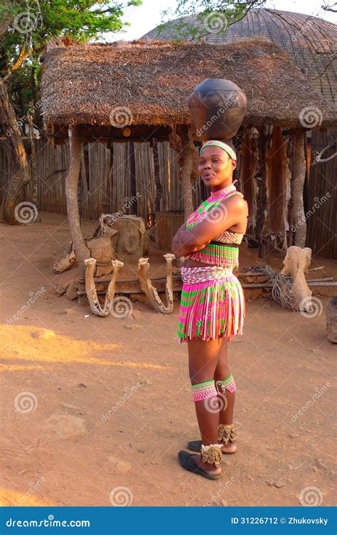 Zulu Women In Traditional Closes In Shakaland Zulu Village South