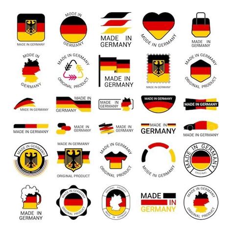 premium vector set   germany themed stickers   germany