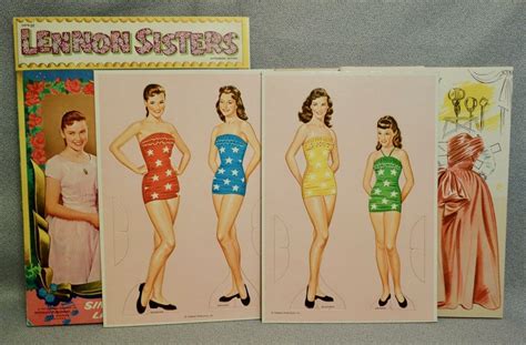 Lennon Sisters 1957 Whitman Paper Doll Book In Tri Folder Rare Uncut Original Antique Price