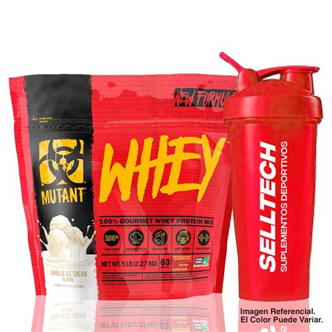 Ripley PROTEÍNA MUTANT WHEY 5 LB VAINILLA SHAKER