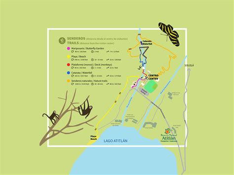 Trails map of Atitlan Nature Reserve by Organik on Dribbble