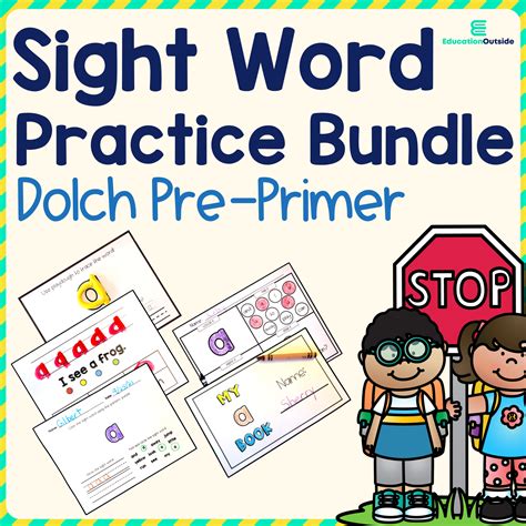 Sight Word Practice Packet Dolch Pre Primer Words