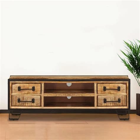 JILL SALE Meuble TV Banc TV Buffet De TV Avec Tiroirs 120x30x40 Cm Bois