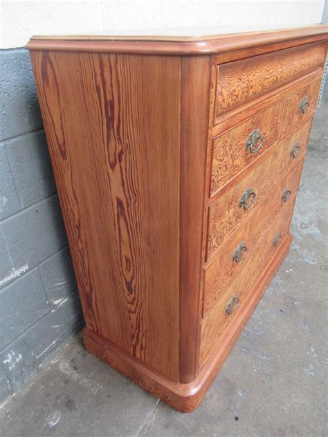 Large Victorian Period Pitch Pine Chest Of Drawers