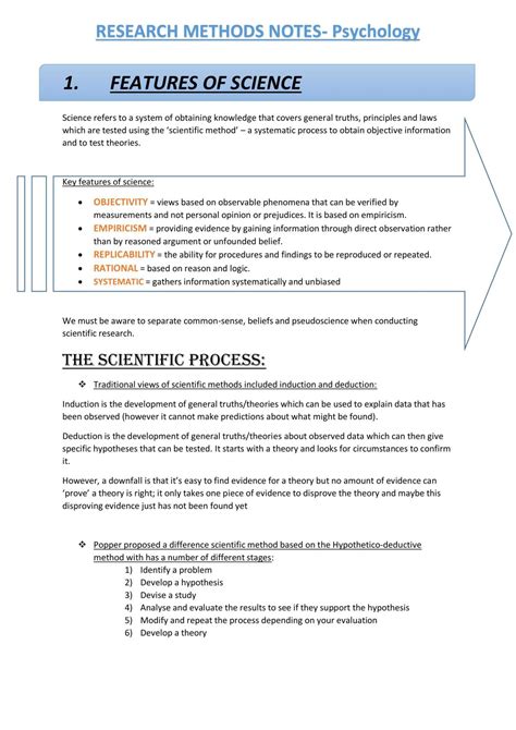 Full a level psychology research notes | Psychology - A Level A Levels