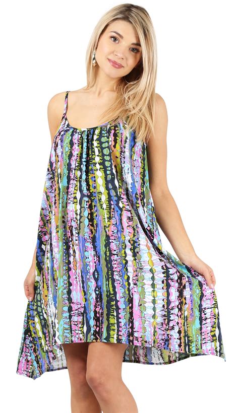 Simlu Spaghetti Strap Sleeveless Dress Boho Reg And Plus Size Summer