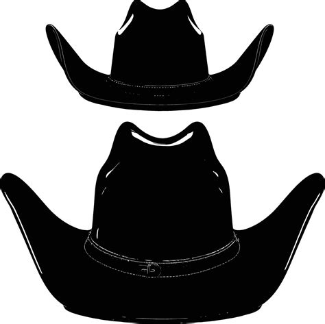 Ai Generated Silhouette Cowboy Hat Black Color Only 39218921 Vector Art