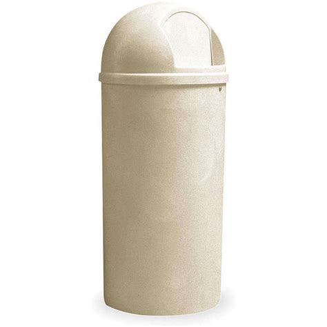 Rubbermaid Fg Beig W Side Opening Trash Can Gallon Beige