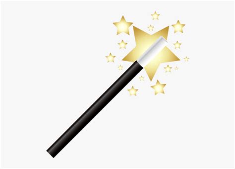 Magician"s Wand - Transparent Magic Wand Emoji , Free Transparent ...