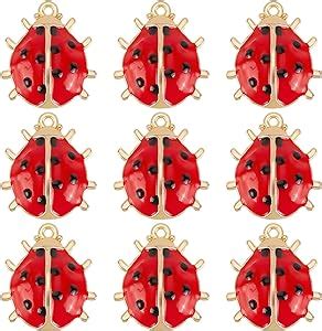 Amazon Sunnyclue Box Pcs Ladybugs Charms Ladybug Enamel Charms