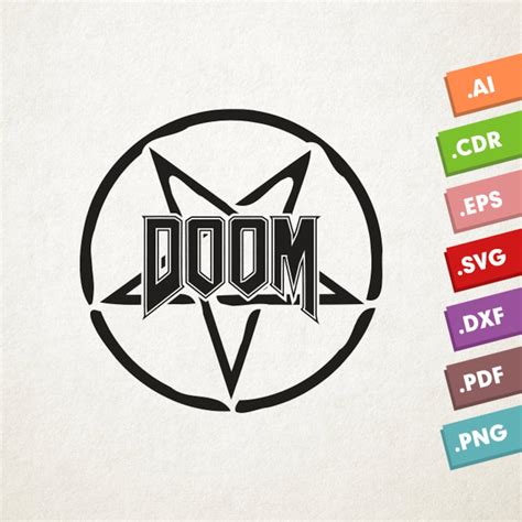 DOOM Logo SVG Vector File. Game Doom. Instant Download for Cricut or ...