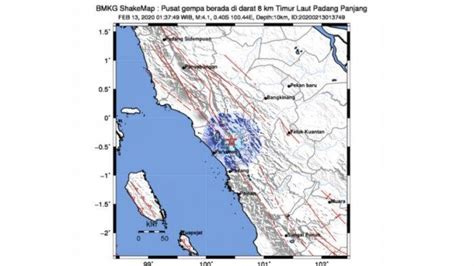 Tag Sesar Sumatera Picu Gempa Padang Panjang Diguncang Gempa M 41