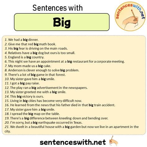 sentences  big  sentences  big  english sentenceswithnet