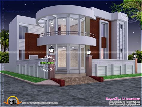 Modern House Plan With Round Design Element Kerala House Design Round House Plans House