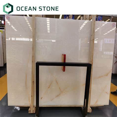 Hot Sale Afghanistan White Onyx Slab For Villa Decoration China Onyx