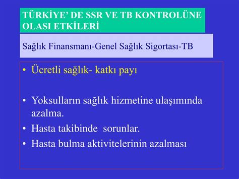 PPT SAĞLIK SEKTÖRÜ REFORMU VE TÜBERKÜLOZ KONTROLÜ Prof Dr Zeki