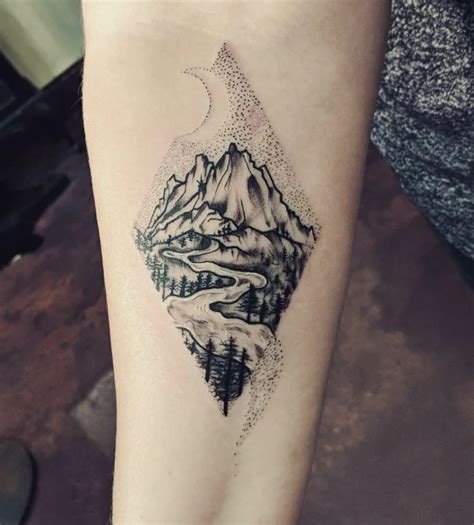 Showcase Your Adventurous Spirit With A Mountain Range Tattoo