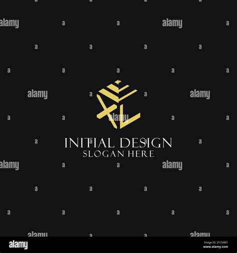 Xl Initial Monogram With Hexagon Shape Logo Creative Geometric Logo