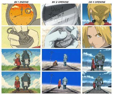 FULLMETAL ALCHEMIST COMPARISON Opening And Ending Inspirations 2003 Vs