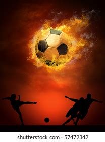 Hot Soccer Ball On Speed Fires Stock Photo Shutterstock