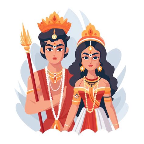 Premium AI Image | Rama and Sita icon for the Diwali