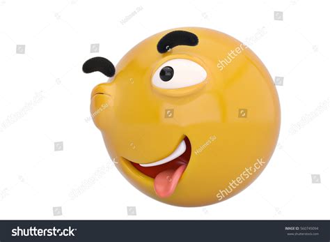 Ilustrasi Stok Tongue Out Emoticon3d Illustration 560745094 Shutterstock