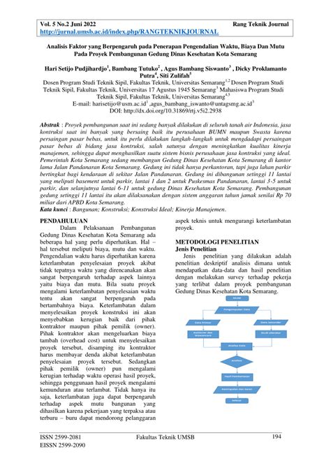 PDF Analisis Faktor Yang Berpengaruh Pada Penerapan Pengendalian