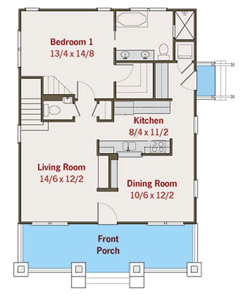 3 Bedroom Arts And Crafts Bungalow House Plan 50101ph Architectural Designs House Plans