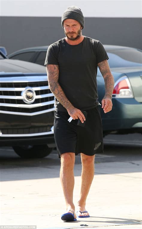 David Beckham Strolls To Soulcycle Class In Slouchy Sports Gear And