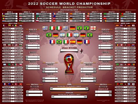 World Cup Schedule Wall Chart